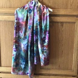 Double printed silk wrap/scarf